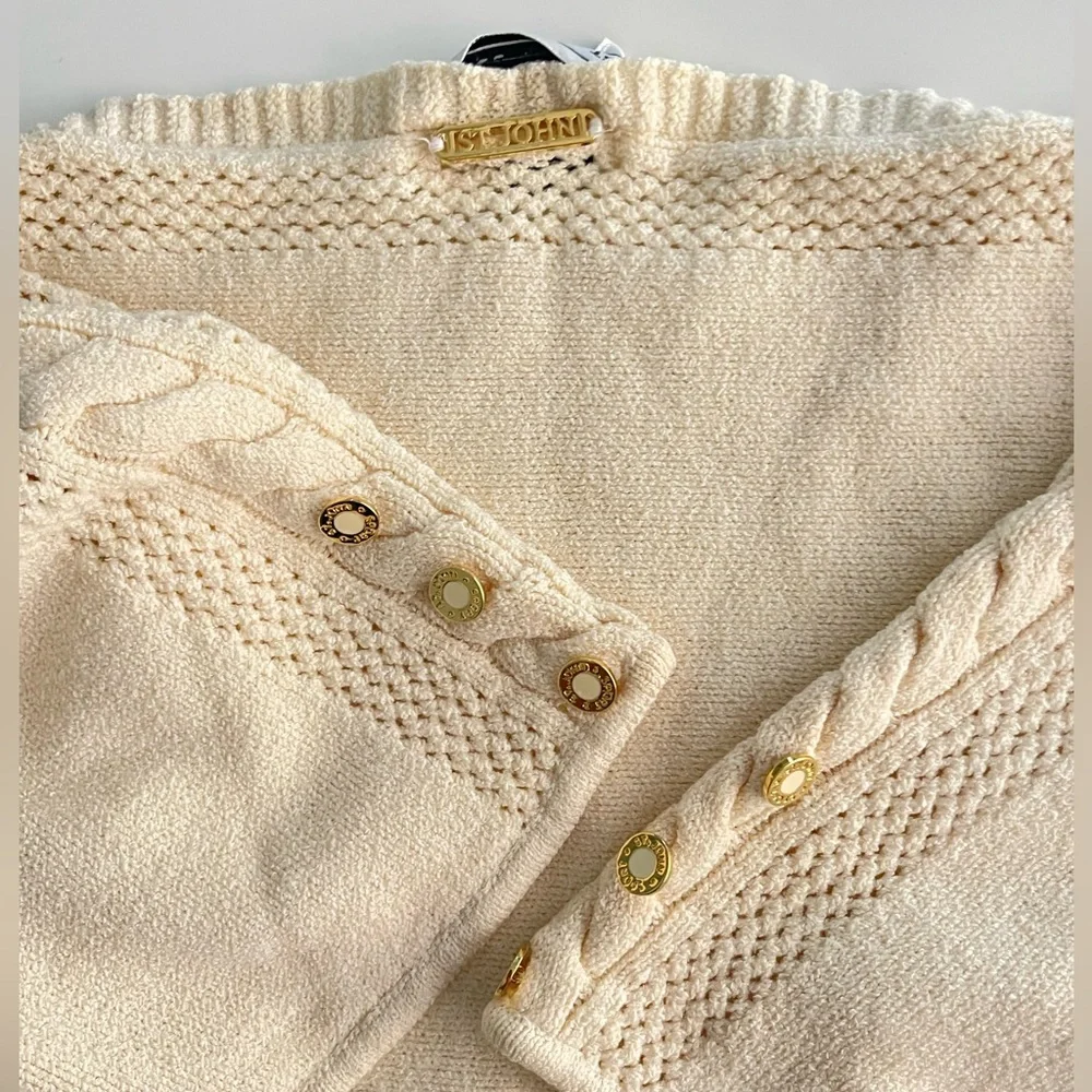 St. John Sport Wool Boat neck Blouse Sweater - Picture 5 of 11